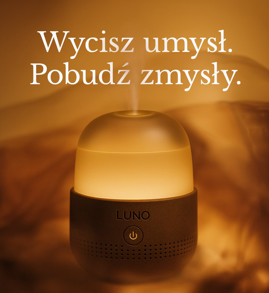 LUNO — kremowa wersja urządzenia na białym tle